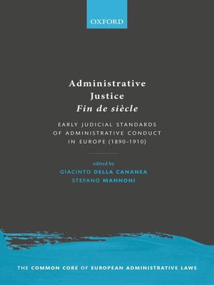 cover image of Administrative Justice Fin de siècle